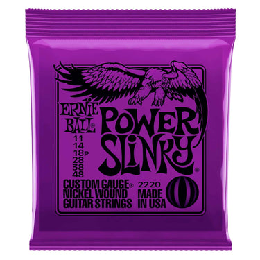 Encordadura Ernie Ball Power Slinky 2220 Para Guitarra Eléctrica Nickel Wound .011-.048